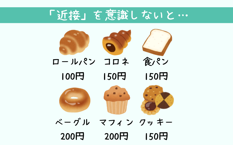 近接を意識しない場合